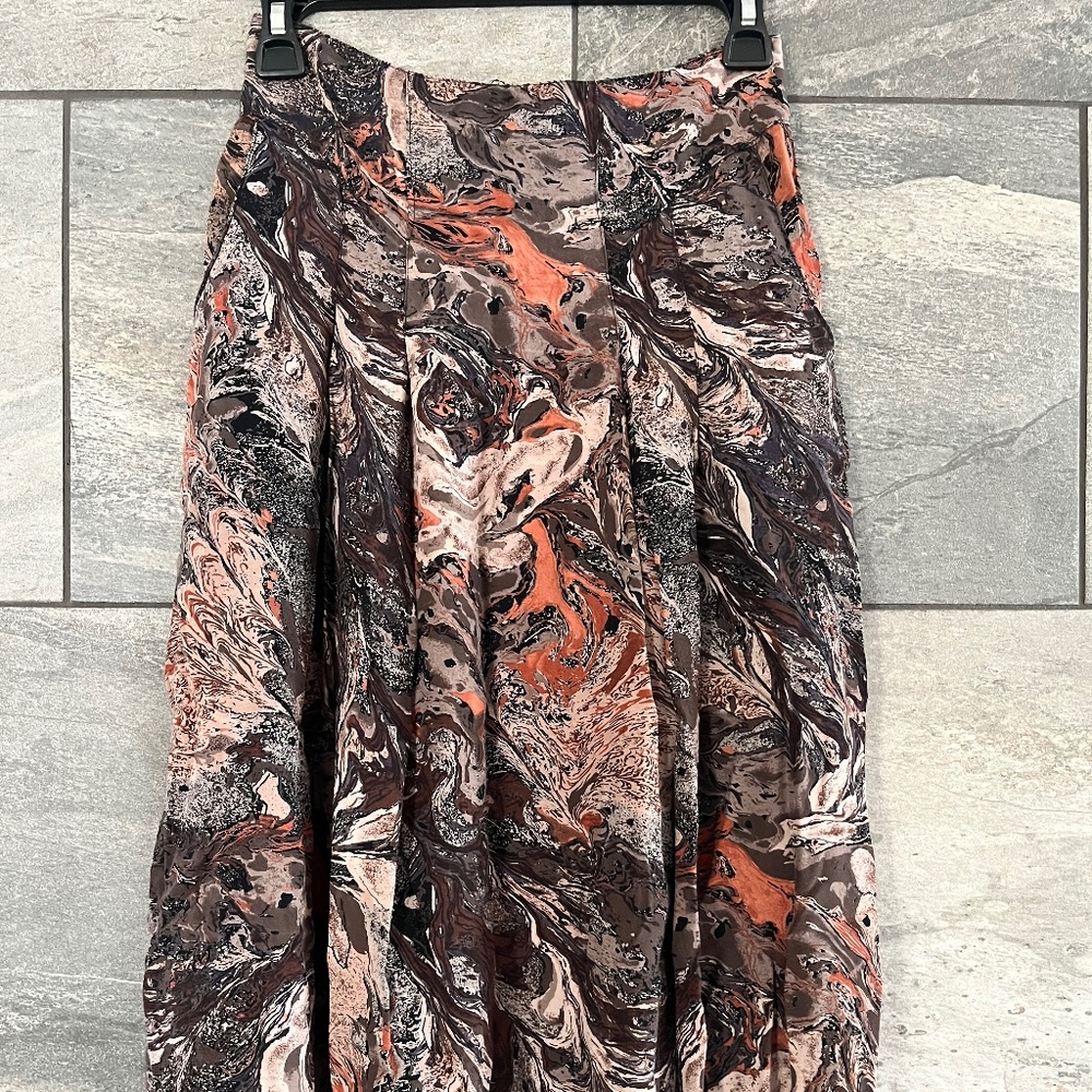 Patterned Flowy Skirt